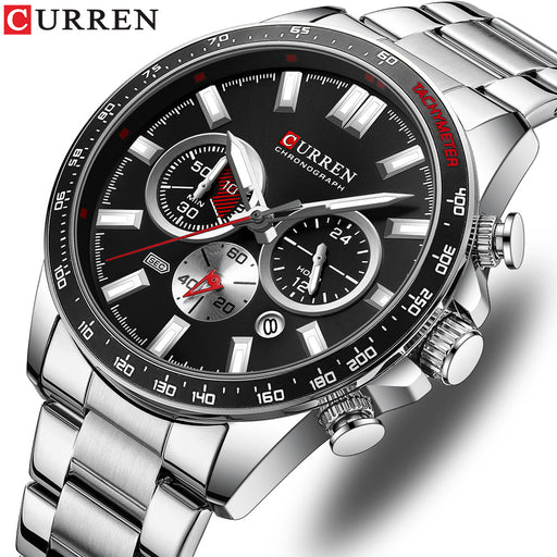 Men's Watch Calendar Watch Steel Band Watch Six Hands Multifunctional Quartz Watch - eZthings USA WE SORT ALL THE CRAZIEST GADGETS, GIZMOS, TOYS & TECHNOLOGY, SO YOU DON'T HAVE TO.