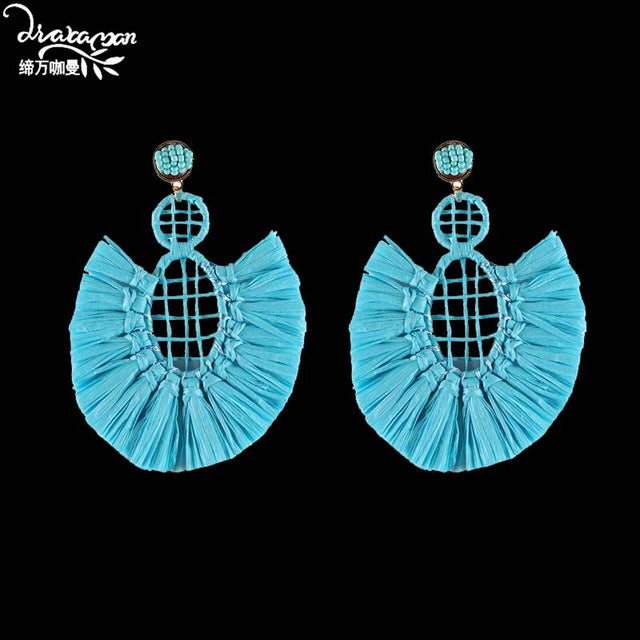 Boho Ethnic Large Tassel Fringe Earrings 2019 Handmade Big Beads Statement Earrings Party Dangle Drop Earrings Gift - eZthings USA WE SORT ALL THE CRAZIEST GADGETS, GIZMOS, TOYS & TECHNOLOGY, SO YOU DON'T HAVE TO.