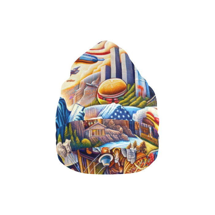 NYC Liberty Dream USA All Over Print Beanie for Adults