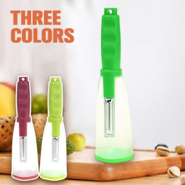 Peeler With Rubbish Bin Stainless Steel Multi-function Vegetable Peeler Cutter Peeler Potato Carrot Grater Kitchen Tool Gadgets - eZthings USA WE SORT ALL THE CRAZIEST GADGETS, GIZMOS, TOYS & TECHNOLOGY, SO YOU DON'T HAVE TO.