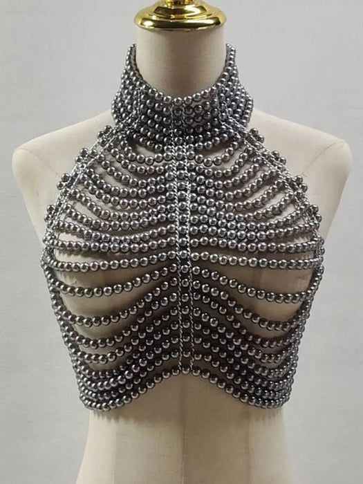 Piled collar pure handmade woven adjustable small vest for women