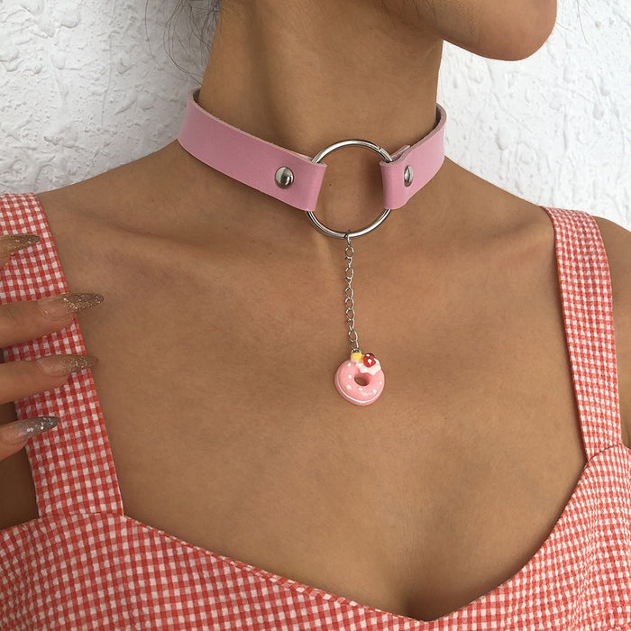 N9556 Street Photography Exaggerated New Necklace Personality Strap Neck Leather Neckchain Metal Buckle Fashion Choker - eZthings USA WE SORT ALL THE CRAZIEST GADGETS, GIZMOS, TOYS & TECHNOLOGY, SO YOU DON'T HAVE TO.