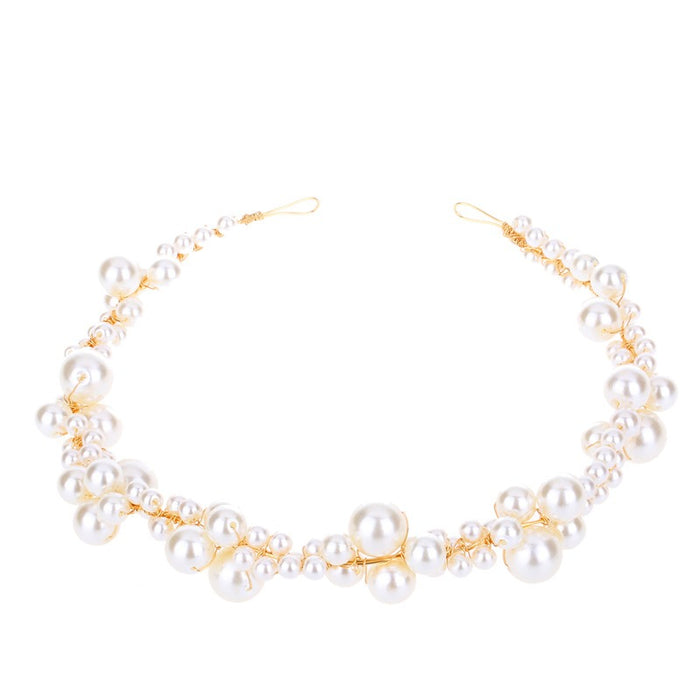 Handmade pearl twisted bead beaded soft chain headband headwear - eZthings USA WE SORT ALL THE CRAZIEST GADGETS, GIZMOS, TOYS & TECHNOLOGY, SO YOU DON'T HAVE TO.