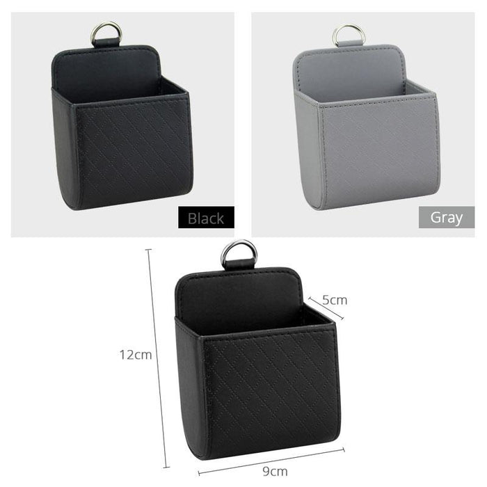 Car Organizer Box Bag Air Outlet Dashboard Hanging Leather Universal Car Mobile Phone Holder In Automobile Interior Accessories - eZthings USA WE SORT ALL THE CRAZIEST GADGETS, GIZMOS, TOYS & TECHNOLOGY, SO YOU DON'T HAVE TO.