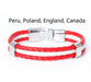 National Flag Leather Bracelets Sports Football Fans Jewelry - eZthings USA WE SORT ALL THE CRAZIEST GADGETS, GIZMOS, TOYS & TECHNOLOGY, SO YOU DON'T HAVE TO.