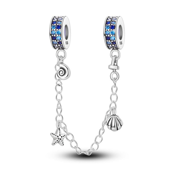 Cuentas colgantes de ballena y delfín de viento oceánico, artículo de pulsera de cuentas DIY Chapado en cobre