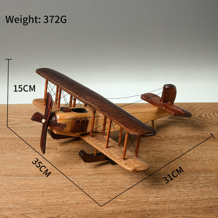 Retro Wooden Aircraft Ornaments Creative Home Desktop Aircraft Model Decorative Ornaments Wooden Crafts - eZthings USA WE SORT ALL THE CRAZIEST GADGETS, GIZMOS, TOYS & TECHNOLOGY, SO YOU DON'T HAVE TO.