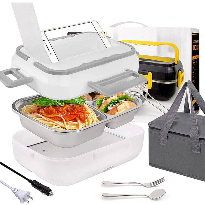 Kitchen ware 1.5L Cookware Sets Heater Portable Electric Lunch Boxes stainless steel Container with Insulation Bag for Car Truck - eZthings USA WE SORT ALL THE CRAZIEST GADGETS, GIZMOS, TOYS & TECHNOLOGY, SO YOU DON'T HAVE TO.