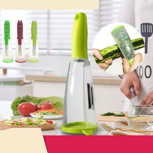 Peeler With Rubbish Bin Stainless Steel Multi-function Vegetable Peeler Cutter Peeler Potato Carrot Grater Kitchen Tool Gadgets - eZthings USA WE SORT ALL THE CRAZIEST GADGETS, GIZMOS, TOYS & TECHNOLOGY, SO YOU DON'T HAVE TO.