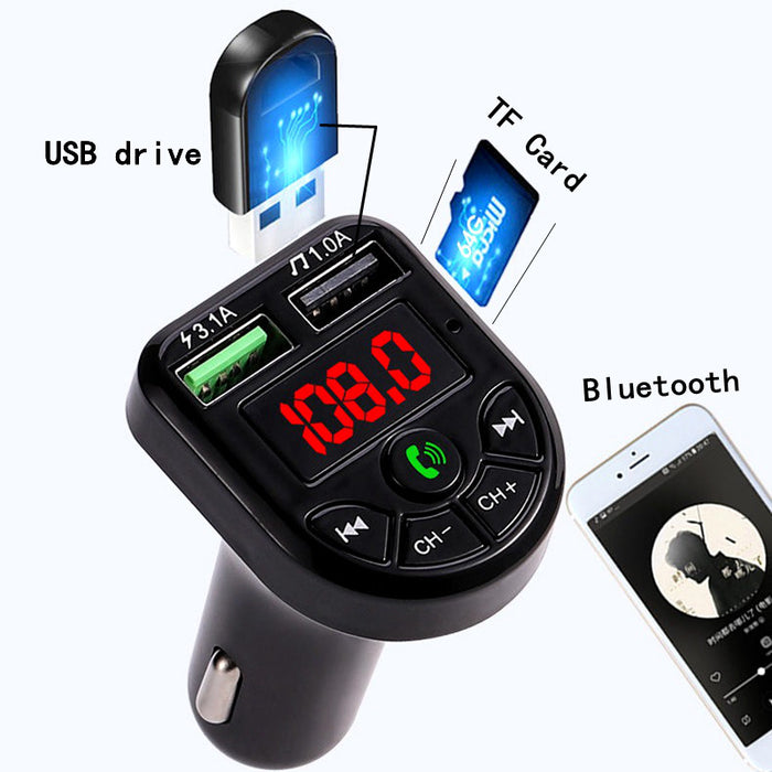 Coche mp3 BTE5 Receptor Bluetooth E5 Coche MP3 Transmisor FM Llamada manos libres 