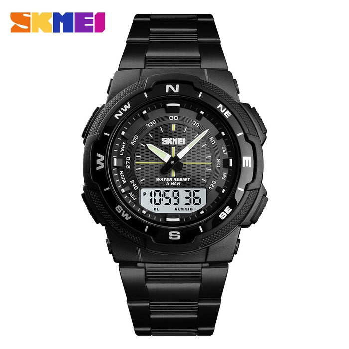 SKMEI 1370 Men Watch Fashion Quartz Sports Watches Stainless Steel Strap Men Watches Top Brand Luxury Business Waterproof Wrist Watch - eZthings USA WE SORT ALL THE CRAZIEST GADGETS, GIZMOS, TOYS & TECHNOLOGY, SO YOU DON'T HAVE TO.
