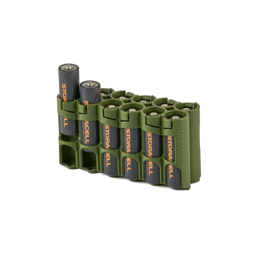 12 AA Pack Battery Caddy (Military Green) - eZthings USA WE SORT ALL THE CRAZIEST GADGETS, GIZMOS, TOYS & TECHNOLOGY, SO YOU DON'T HAVE TO.