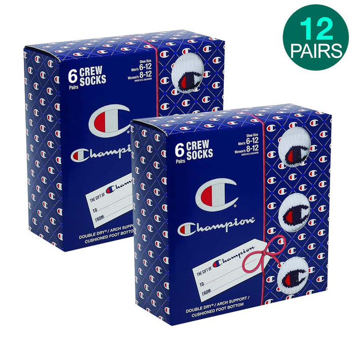 12-Pack Champion Crew Socks