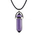 Hexagonal Column Natural Crystal Turquoises Optal Glass Stone Pendant Necklace Leather Chains Choker Necklace For Women Gift - eZthings USA WE SORT ALL THE CRAZIEST GADGETS, GIZMOS, TOYS & TECHNOLOGY, SO YOU DON'T HAVE TO.