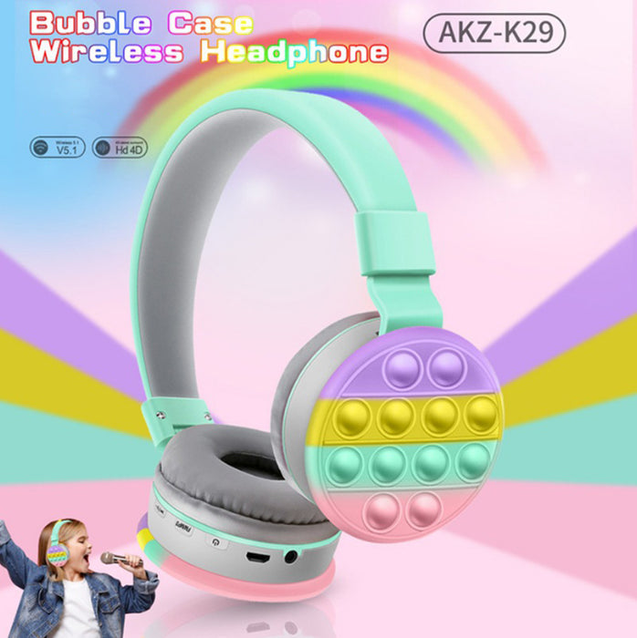 eThings Decompression Cute AKZ-K29 Net Red Bluetooth Head-Mounted Private Model Headset Headset Stereo Folding - eZthings USA WE SORT ALL THE CRAZIEST GADGETS, GIZMOS, TOYS & TECHNOLOGY, SO YOU DON'T HAVE TO.