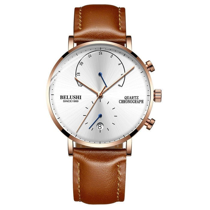 Quartz Watch Men Watches Modern Chronograph Men Watch Leather Strap Watches Man Imitation Luxury Belushi 537 Men'S Sports Watch - eZthings USA WE SORT ALL THE CRAZIEST GADGETS, GIZMOS, TOYS & TECHNOLOGY, SO YOU DON'T HAVE TO.