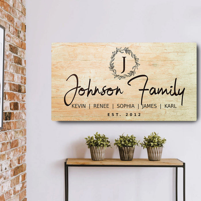White Family Sign