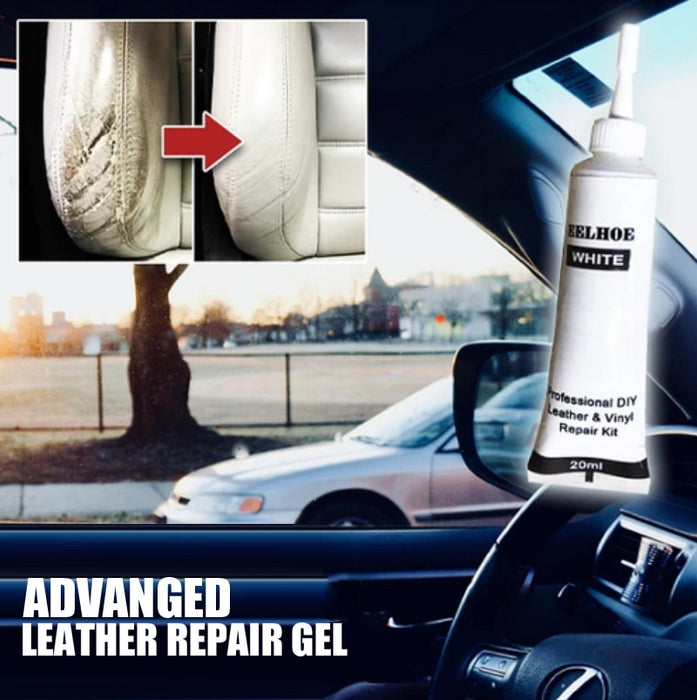 Gel de reparación de cuero blanco para asiento de coche, 1 Uds., 20 Ml, cuero para el hogar, Gel de Color complementario, paneles de instrumentos para asiento de coche, crema de reparación de sofás