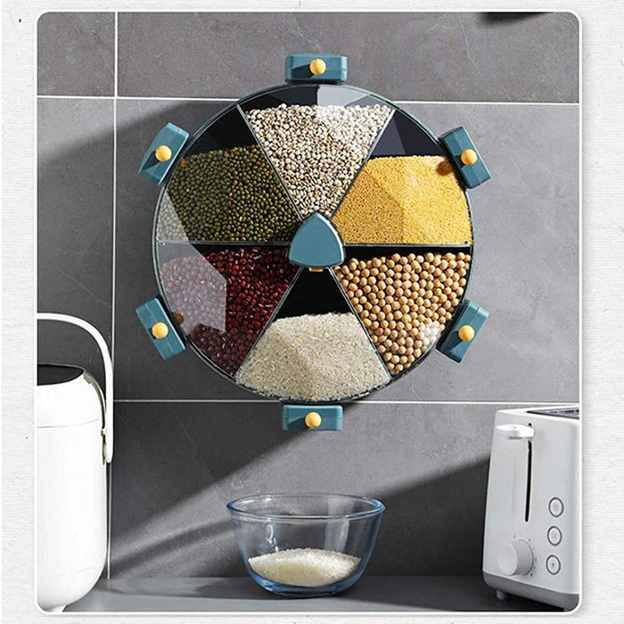 🍚 Wall‑Mounted Grain & Cereal Dispenser – Rotating Dry Food Storage for Kitchen - eZthings USA WE SORT ALL THE CRAZIEST GADGETS, GIZMOS, TOYS & TECHNOLOGY, SO YOU DON'T HAVE TO.