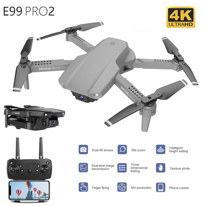 eThings E99 PRO2 Drone Folding Quad-Axis Aerial Photographer Long Range Fixed Height Remote Control Aircraft Boys Toys - eZthings USA WE SORT ALL THE CRAZIEST GADGETS, GIZMOS, TOYS & TECHNOLOGY, SO YOU DON'T HAVE TO.