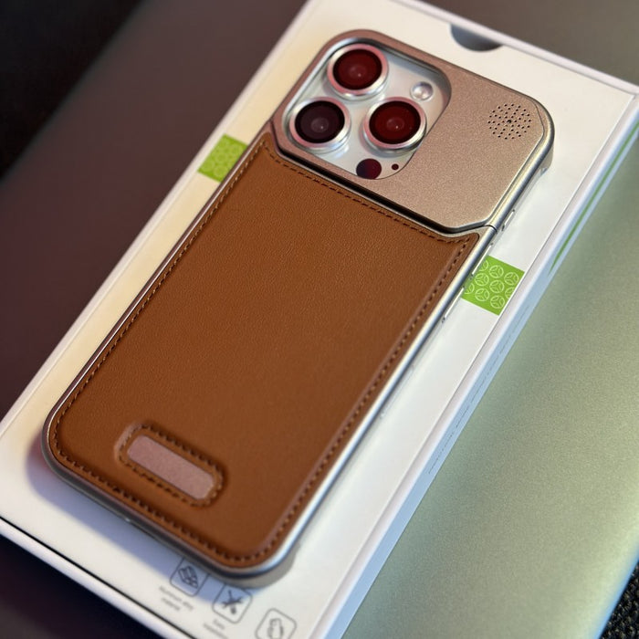 eThings  Leather frameless metal aromatherapy magnetic case Sakura sound suitable for Apple mobile phone case - eZthings USA WE SORT ALL THE CRAZIEST GADGETS, GIZMOS, TOYS & TECHNOLOGY, SO YOU DON'T HAVE TO.