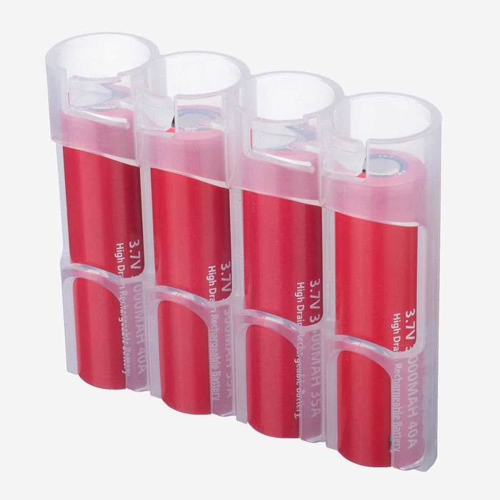 18650 Battery Caddy (Clear) - eZthings USA WE SORT ALL THE CRAZIEST GADGETS, GIZMOS, TOYS & TECHNOLOGY, SO YOU DON'T HAVE TO.