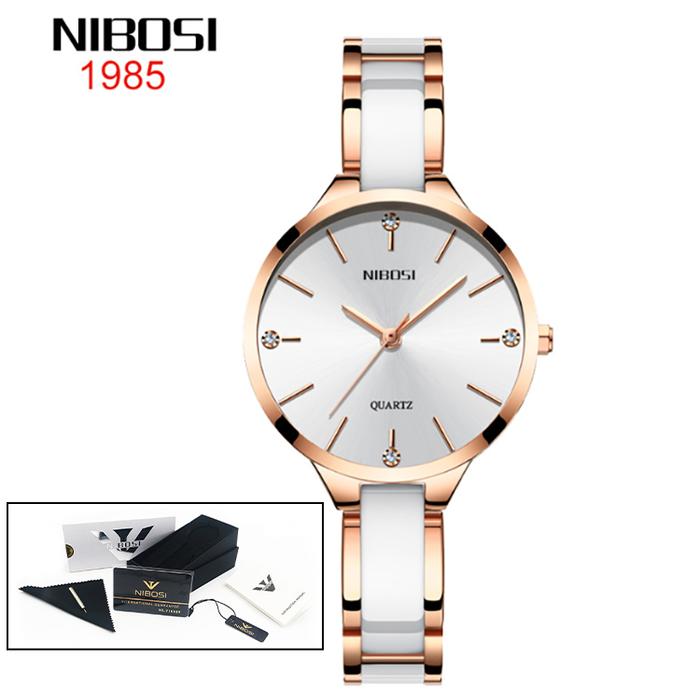 NIBOSI Luxury Ceramic Bracelet Watches Ladies Creative Quartz Watch For Women Female Clock Relogio Feminino Montre Femme 2330 - eZthings USA WE SORT ALL THE CRAZIEST GADGETS, GIZMOS, TOYS & TECHNOLOGY, SO YOU DON'T HAVE TO.