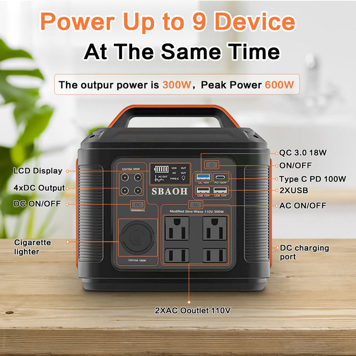296Wh Portable Solar Power Station - eZthings USA WE SORT ALL THE CRAZIEST GADGETS, GIZMOS, TOYS & TECHNOLOGY, SO YOU DON'T HAVE TO.
