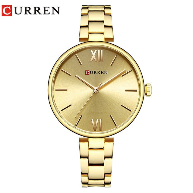 CURREN Women Watch Quartz Female clock Casual Fashion Stainless Steel Strap Watch - eZthings USA WE SORT ALL THE CRAZIEST GADGETS, GIZMOS, TOYS & TECHNOLOGY, SO YOU DON'T HAVE TO.