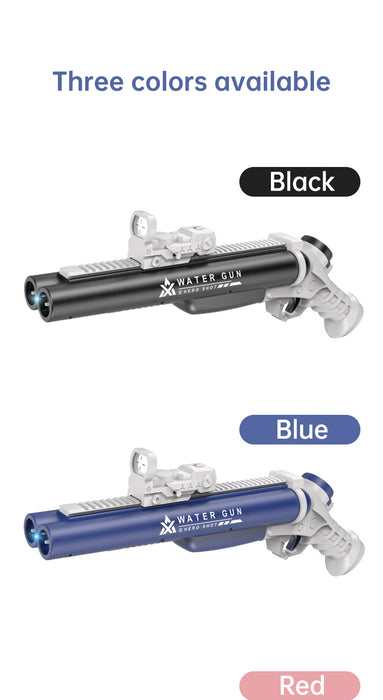 Double tube electric water gun outdoor water play and war toy - eZthings USA WE SORT ALL THE CRAZIEST GADGETS, GIZMOS, TOYS & TECHNOLOGY, SO YOU DON'T HAVE TO.