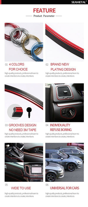 5M Car Styling Interior Decoration Strips Moulding Trim Dashboard Door Edge Universal For Cars Auto Accessories In Car-styling - eZthings USA WE SORT ALL THE CRAZIEST GADGETS, GIZMOS, TOYS & TECHNOLOGY, SO YOU DON'T HAVE TO.