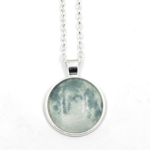 Glowing Jewelry Full Moon Necklace Handmade Glass Dome Lunar Eclipse Necklace Glow in the dark Pendant Jewelry - eZthings USA WE SORT ALL THE CRAZIEST GADGETS, GIZMOS, TOYS & TECHNOLOGY, SO YOU DON'T HAVE TO.