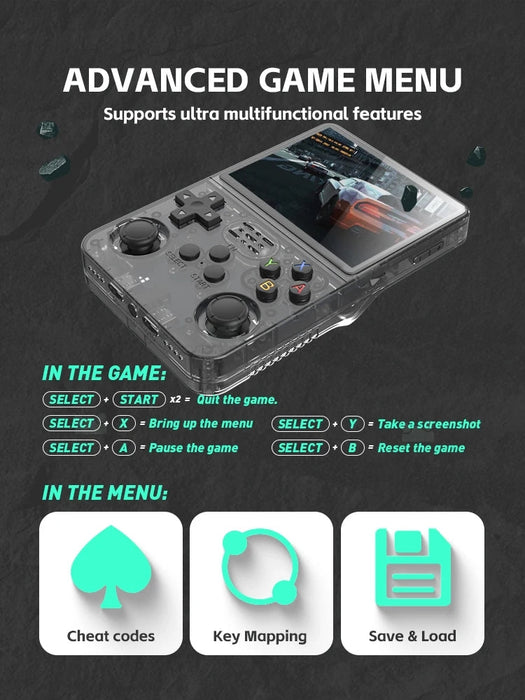 RetroRush Ultimate Retro Handheld Gaming Console – 128GB Pocket Arcade, Hi-Res Screen, 20k Games!