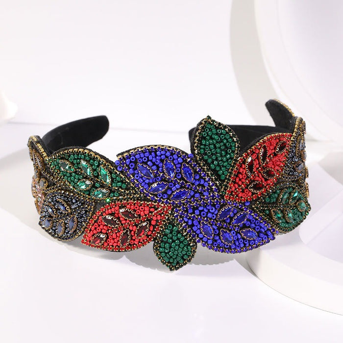 Handmade Heavy Craft Inlaid Water Diamond Rice Ball Head Hoop - eZthings USA WE SORT ALL THE CRAZIEST GADGETS, GIZMOS, TOYS & TECHNOLOGY, SO YOU DON'T HAVE TO.