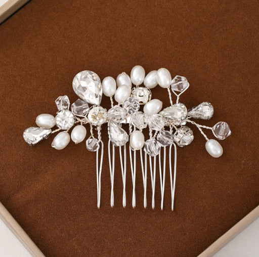 Simple wedding jewelry crystal pearl handmade crystal hair comb - eZthings USA WE SORT ALL THE CRAZIEST GADGETS, GIZMOS, TOYS & TECHNOLOGY, SO YOU DON'T HAVE TO.