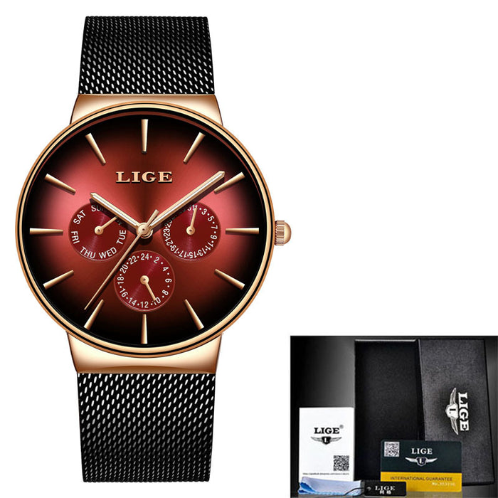 LIGE Mesh Strap Quartz Men's Watch - eZthings USA WE SORT ALL THE CRAZIEST GADGETS, GIZMOS, TOYS & TECHNOLOGY, SO YOU DON'T HAVE TO.