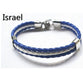 National Flag Leather Bracelets Sports Football Fans Jewelry - eZthings USA WE SORT ALL THE CRAZIEST GADGETS, GIZMOS, TOYS & TECHNOLOGY, SO YOU DON'T HAVE TO.