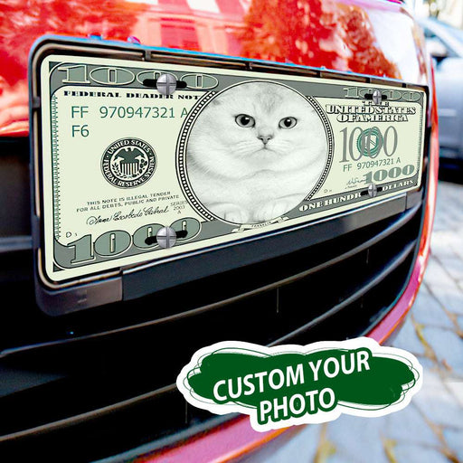 Custom Photo License Plates Personalized Money Front License Plate for Car