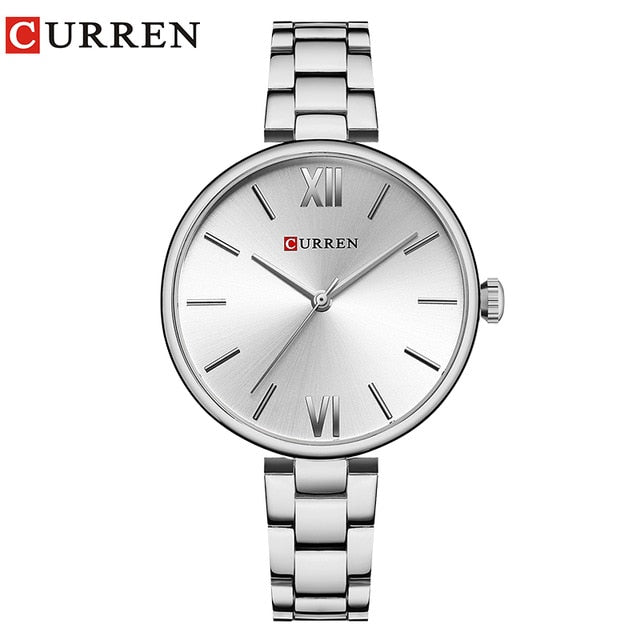 CURREN Women Watch Quartz Female clock Casual Fashion Stainless Steel Strap Watch - eZthings USA WE SORT ALL THE CRAZIEST GADGETS, GIZMOS, TOYS & TECHNOLOGY, SO YOU DON'T HAVE TO.