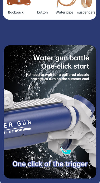 Double tube electric water gun outdoor water play and war toy - eZthings USA WE SORT ALL THE CRAZIEST GADGETS, GIZMOS, TOYS & TECHNOLOGY, SO YOU DON'T HAVE TO.
