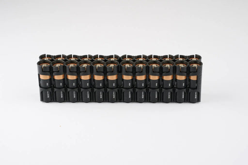 24 AA Pack Battery Caddy (Black) - eZthings USA WE SORT ALL THE CRAZIEST GADGETS, GIZMOS, TOYS & TECHNOLOGY, SO YOU DON'T HAVE TO.