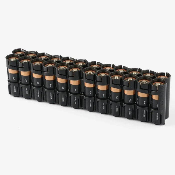 24 AA Pack Battery Caddy (Black) - eZthings USA WE SORT ALL THE CRAZIEST GADGETS, GIZMOS, TOYS & TECHNOLOGY, SO YOU DON'T HAVE TO.