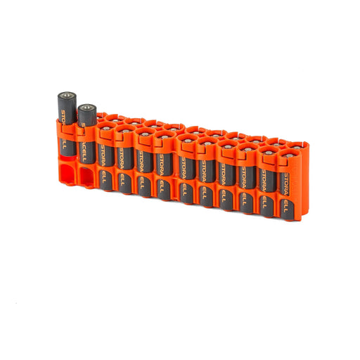 24 AA Pack Battery Caddy (Orange) - eZthings USA WE SORT ALL THE CRAZIEST GADGETS, GIZMOS, TOYS & TECHNOLOGY, SO YOU DON'T HAVE TO.