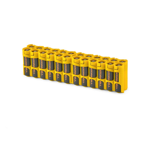 24 AA Pack Battery Caddy (Yellow) - eZthings USA WE SORT ALL THE CRAZIEST GADGETS, GIZMOS, TOYS & TECHNOLOGY, SO YOU DON'T HAVE TO.