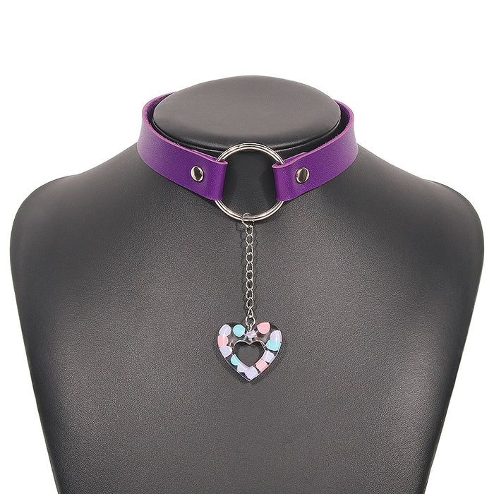 N9556 Street Photography Exaggerated New Necklace Personality Strap Neck Leather Neckchain Metal Buckle Fashion Choker - eZthings USA WE SORT ALL THE CRAZIEST GADGETS, GIZMOS, TOYS & TECHNOLOGY, SO YOU DON'T HAVE TO.