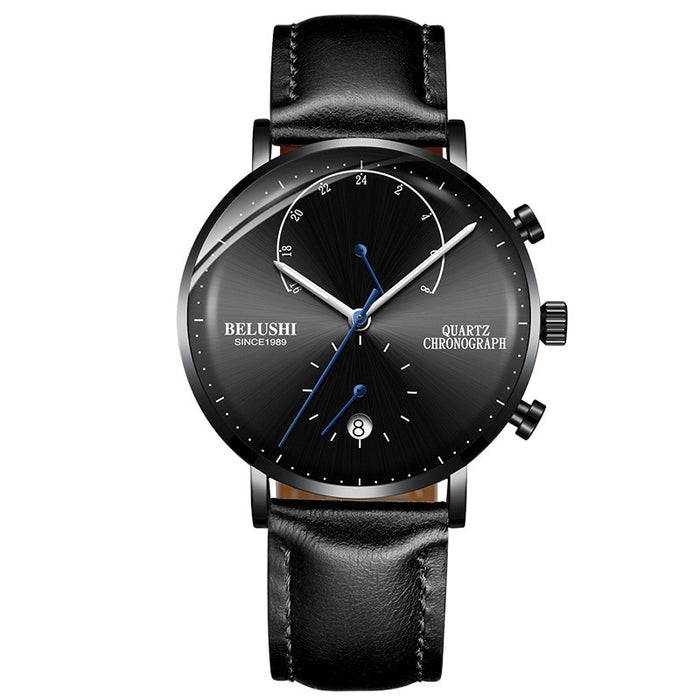 Quartz Watch Men Watches Modern Chronograph Men Watch Leather Strap Watches Man Imitation Luxury Belushi Men'S Sports Watch - eZthings USA WE SORT ALL THE CRAZIEST GADGETS, GIZMOS, TOYS & TECHNOLOGY, SO YOU DON'T HAVE TO.
