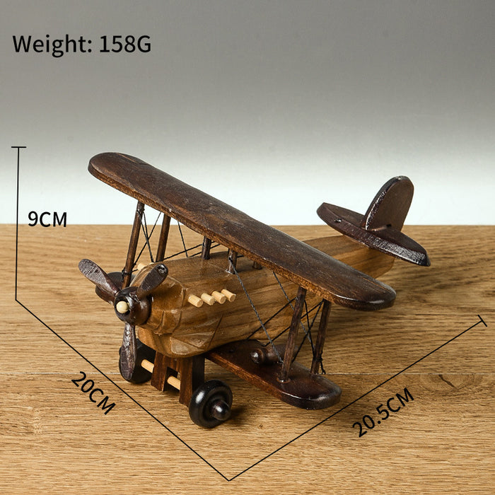 Retro Wooden Aircraft Ornaments Creative Home Desktop Aircraft Model Decorative Ornaments Wooden Crafts - eZthings USA WE SORT ALL THE CRAZIEST GADGETS, GIZMOS, TOYS & TECHNOLOGY, SO YOU DON'T HAVE TO.