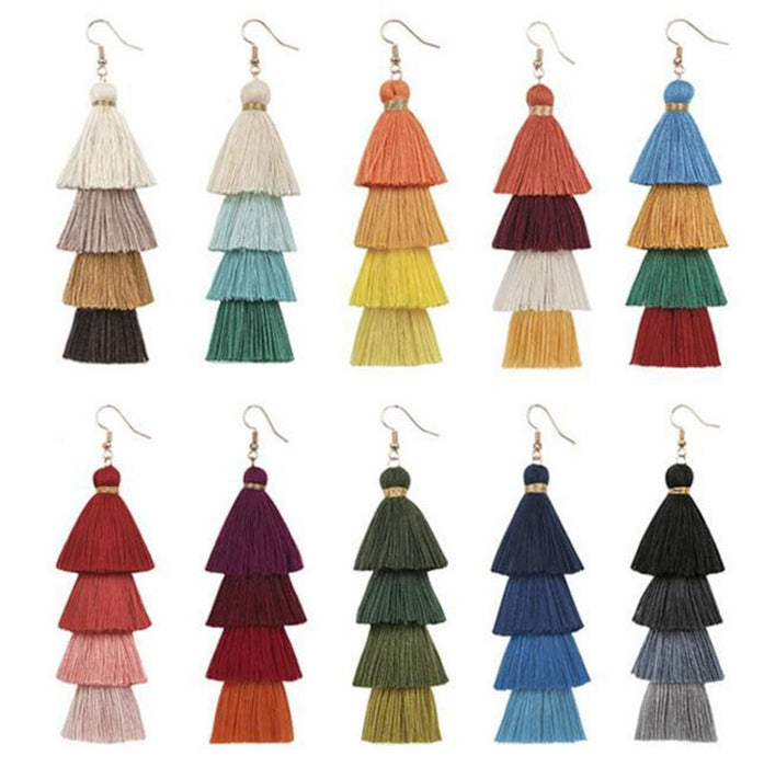 Handmade Tassel Earrings Women's European And American National Style Long Earrings Bohemian Fashion Earrings - eZthings USA WE SORT ALL THE CRAZIEST GADGETS, GIZMOS, TOYS & TECHNOLOGY, SO YOU DON'T HAVE TO.