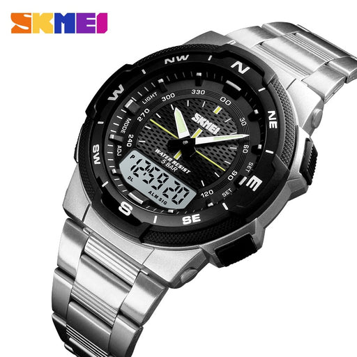 SKMEI 1370 Men Watch Fashion Quartz Sports Watches Stainless Steel Strap Men Watches Top Brand Luxury Business Waterproof Wrist Watch - eZthings USA WE SORT ALL THE CRAZIEST GADGETS, GIZMOS, TOYS & TECHNOLOGY, SO YOU DON'T HAVE TO.