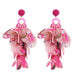 Fashionable handmade fabric floral earrings for women's exaggerated long earrings - eZthings USA WE SORT ALL THE CRAZIEST GADGETS, GIZMOS, TOYS & TECHNOLOGY, SO YOU DON'T HAVE TO.
